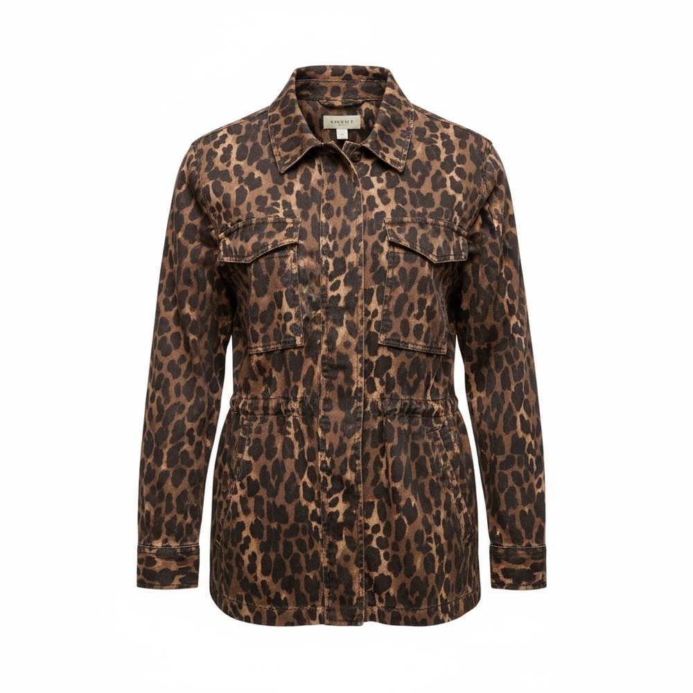 Style & Co leopard print Military jacket Size Extra Large - Picture 6 of 15